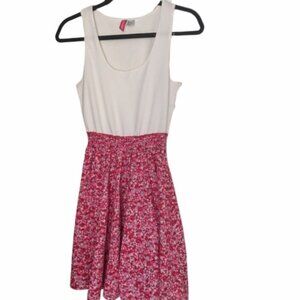 H&M Red & White Floral Cottagecore Dress - Size 8